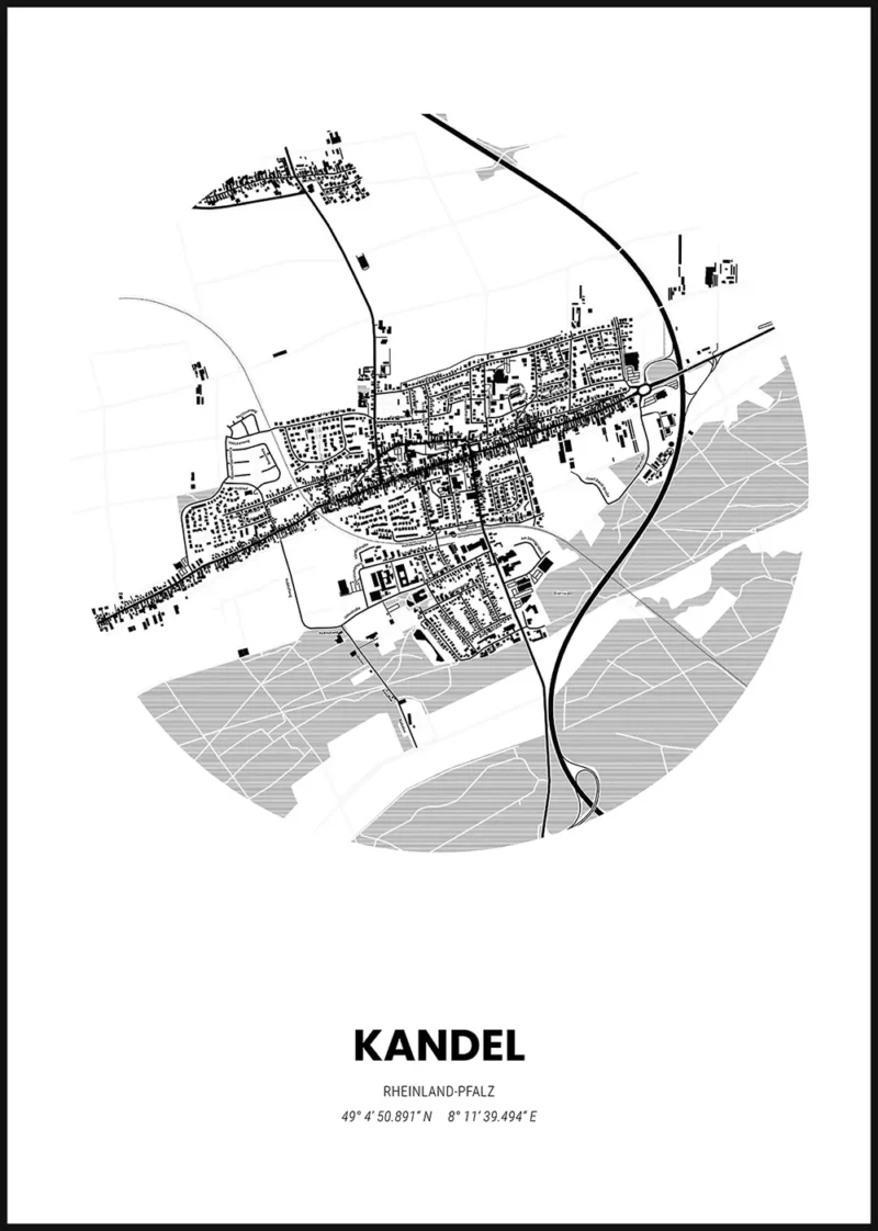 Geographic Maps Kandel weiß